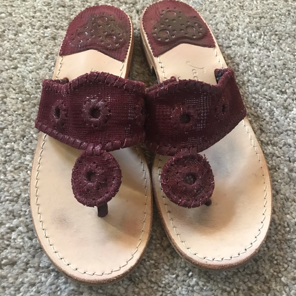 Jack Rogers Dark Ruby Sandal sz 7